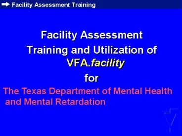 Facility Assessment Training