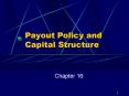 Payout Policy and Capital Structure PowerPoint PPT Presentation