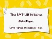 The SMT-LIB Initiative