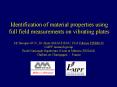 Identification of material properties using full field measurements on vibrating plates PowerPoint PPT Presentation