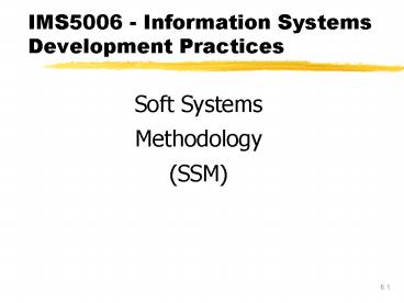 IMS5006 - Information Systems Development Practices