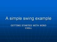A simple swing example