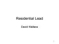 Residential Lead PowerPoint PPT Presentation