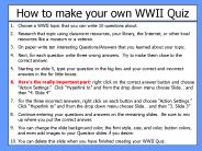 How to make your own WWII Quiz
