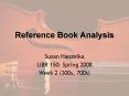 Reference Book Analysis PowerPoint PPT Presentation