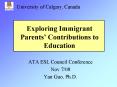 Exploring Immigrant Parents Contributions to Education PowerPoint PPT Presentation