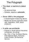 The Polygraph PowerPoint PPT Presentation