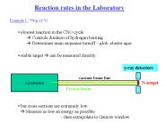 Reaction rates in the Laboratory