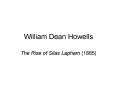 William Dean Howells PowerPoint PPT Presentation