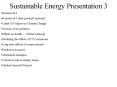 Sustainable Energy Presentation 3 PowerPoint PPT Presentation