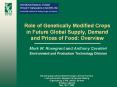 Role of Genetically Modified Crops in Future Global Supply, Demand and Prices of Food: Overview PowerPoint PPT Presentation