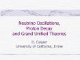 Neutrino Oscillations, Proton Decay and Grand Unified Theories PowerPoint PPT Presentation