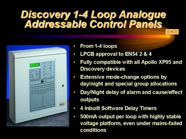 Discovery 1-4 Loop Analogue Addressable Control Panels