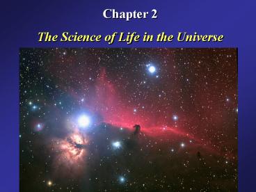 The Science of Life in the Universe