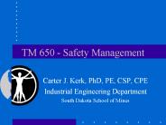 TM 650 - Safety Management