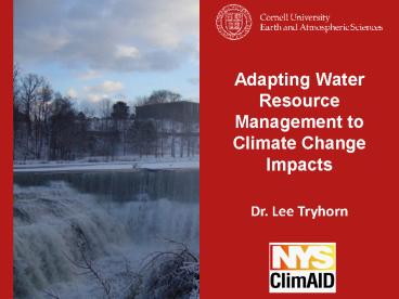 Adapting Water Resource Management to Climate Change Impacts