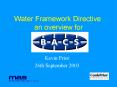 Water Framework Directive an overview for PowerPoint PPT Presentation