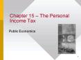 Chapter 15 The Personal Income Tax PowerPoint PPT Presentation