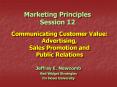 Communicating Customer Value: Advertising, Sales Promotion and Public Relations PowerPoint PPT Presentation