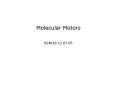 Molecular Motors PowerPoint PPT Presentation