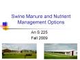 Swine Manure and Nutrient Management Options PowerPoint PPT Presentation