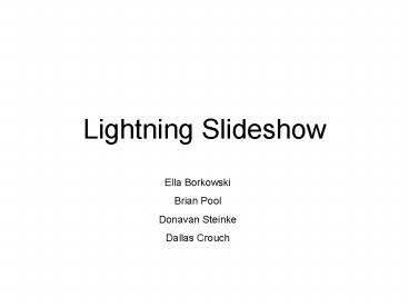 Lightning Slideshow