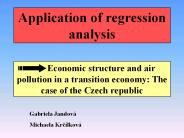 Application of regression analysis
