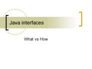 Java interfaces