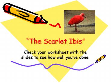 The Scarlet Ibis