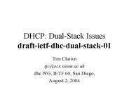 DHCP: Dual-Stack Issues draft-ietf-dhc-dual-stack-01
