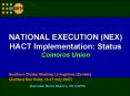 NATIONAL EXECUTION NEX HACT Implementation: Status Comoros Union PowerPoint PPT Presentation