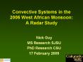 Convective Systems in the 2006 West African Monsoon: A Radar Study PowerPoint PPT Presentation