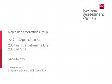 NCT Operations