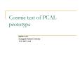 Cosmic test of PCAL prototype PowerPoint PPT Presentation