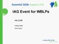 IAG Event for WBLPs PowerPoint PPT Presentation