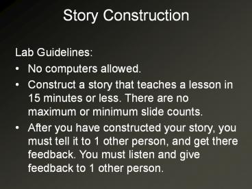 Story Construction