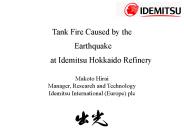 Seismic Damage and Fire