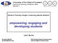 University of the West of Scotland Learning PowerPoint PPT Presentation