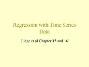 Regression with Time Series Data
