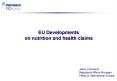 EU Developments on nutrition and health claims PowerPoint PPT Presentation