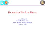 Simulation Work at Nevis
