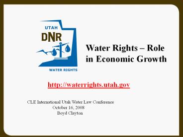 Utah Division of Water Rights
