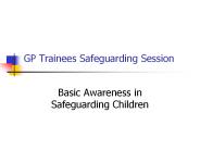 GP Trainees Safeguarding Session