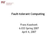 Fault-tolerant Computing