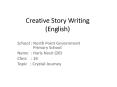 Creative Story Writing (English) PowerPoint PPT Presentation