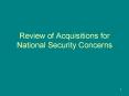 Review of Acquisitions for National Security Concerns PowerPoint PPT Presentation