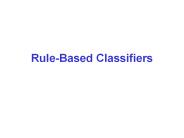 Rule-Based Classifiers
