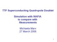 TTF Superconducting Quadrupole Doublet