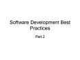 Software Development Best Practices PowerPoint PPT Presentation