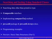Searching and Sorting Using Standard Classes